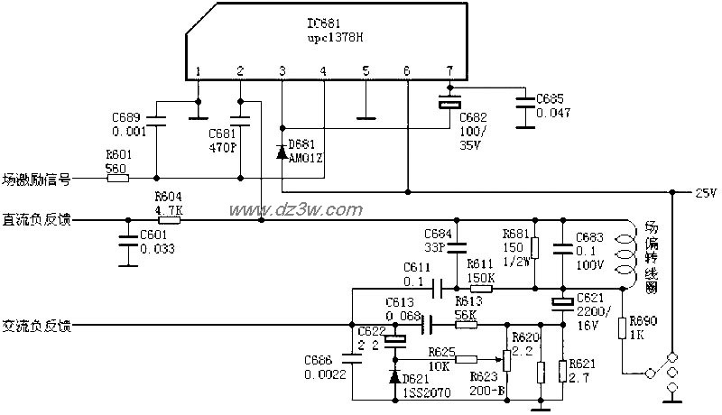 场输出电路:uPC1378H电路图