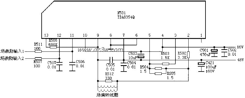 场输出电路:TDA8354Q电路图