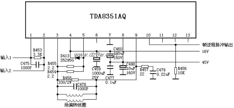 场输出电路:TDA8351AQ电路图