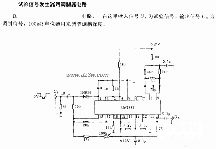 试验信号发生器用调制器电路图