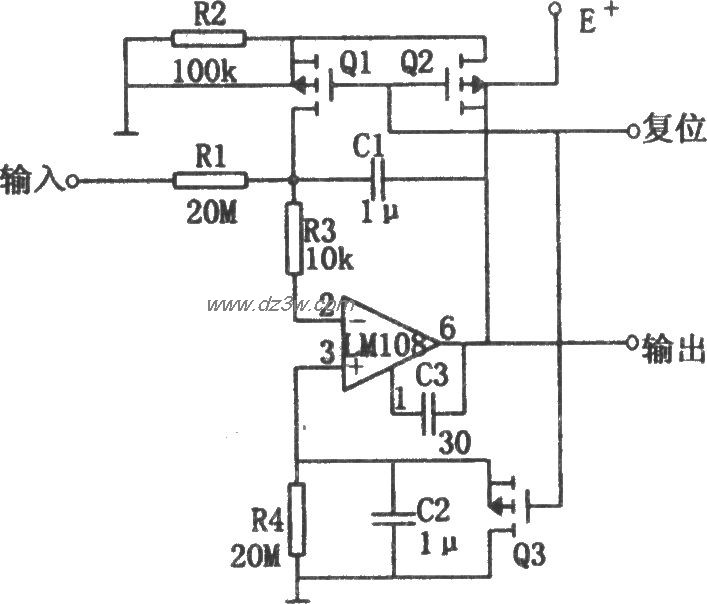 低漂移积分器电路图