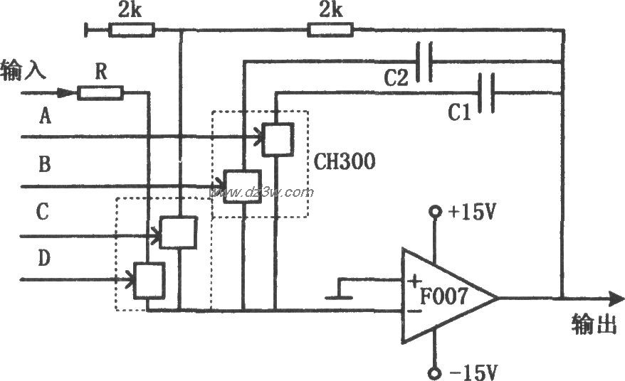 可控积分器(F007)电路图