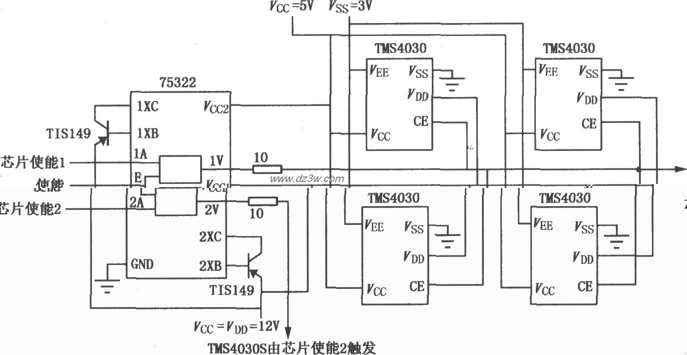SN75322双正与门TTL-MOS电路图
