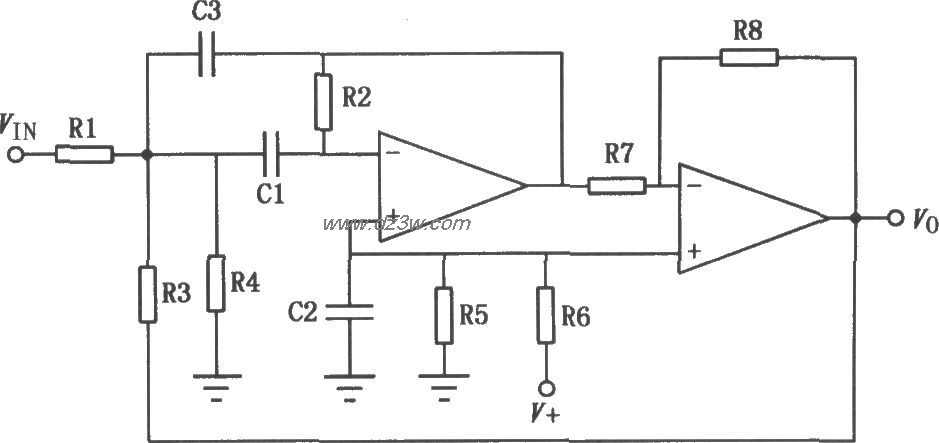 CM358单电源通用型双运放电路图