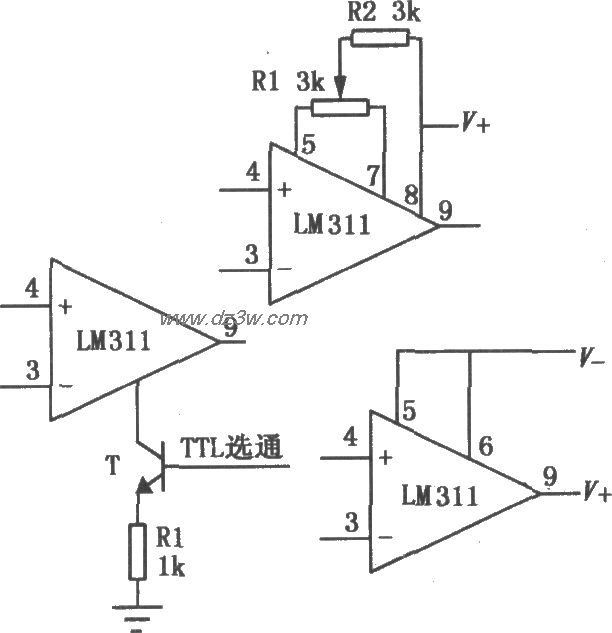 LM111／211／311单电压比电路图
