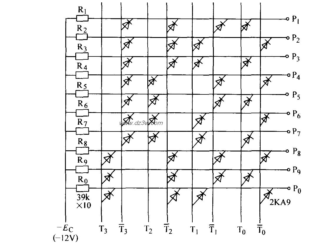 二极管与门译码电路(2)电路图