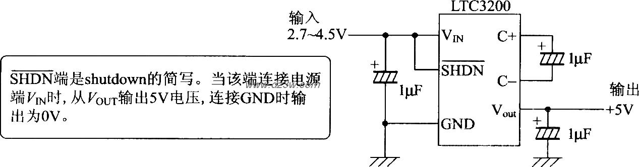 使用LTC3200的升压电路(电路图