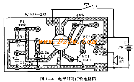 电子叮咚门铃电路图电路图