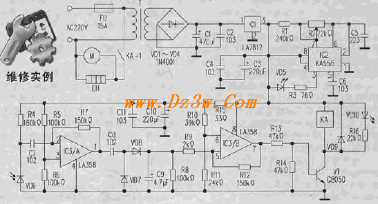 西帝牌SBS-200 型烘手器电路图