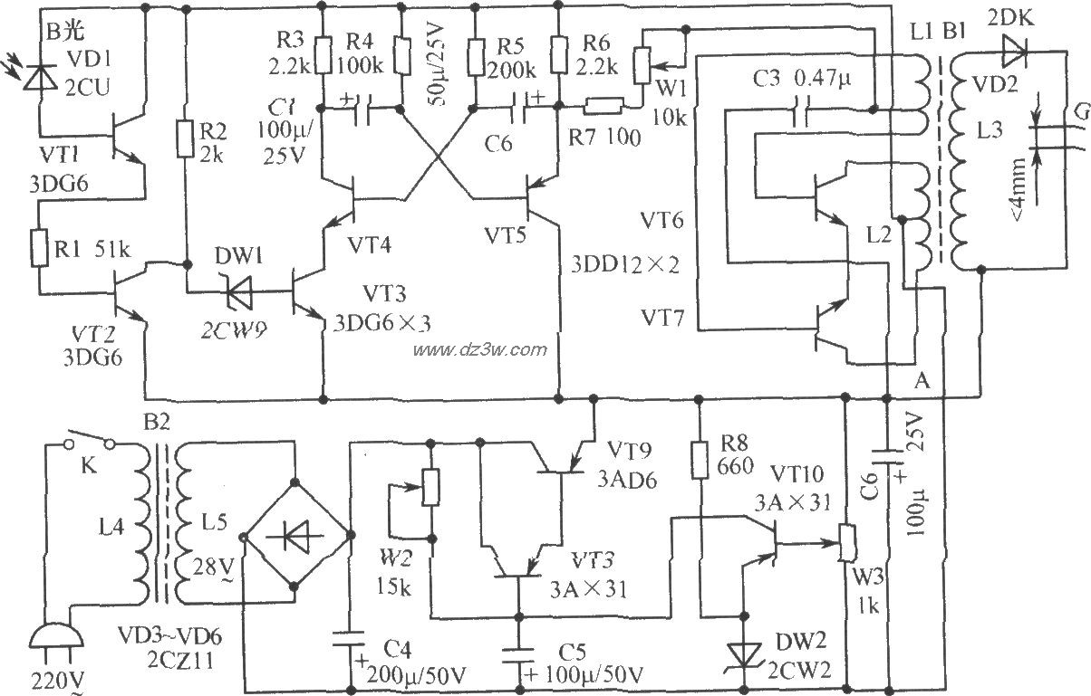 室内净化空气装置电路原电路图