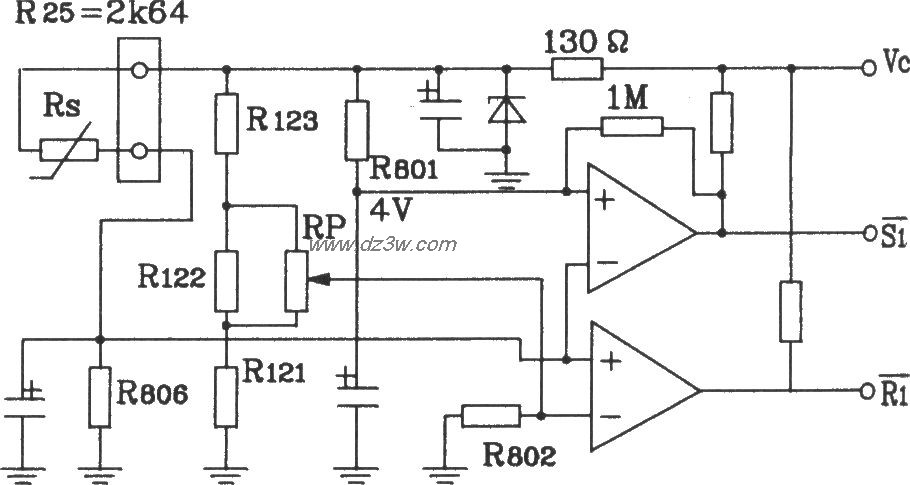 东芝冰箱温度测控回路联电路图