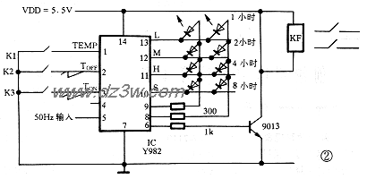 Y982电加热器温控电路电路图