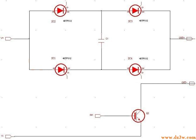 四硅组成的脉宽可调电鱼电路图