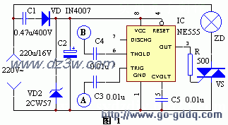感应式触摸台灯电路图电路图