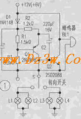 电动车,摩托车用电子闪光电路图