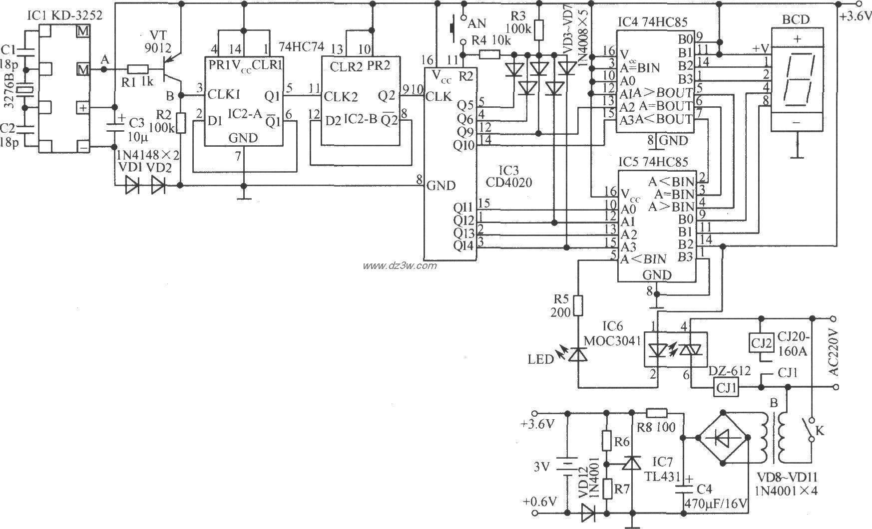 照明节电控制电路电路图
