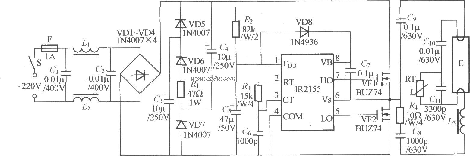 电子节能灯电路(4)电路图