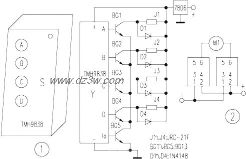 音响音量遥控电路电路图