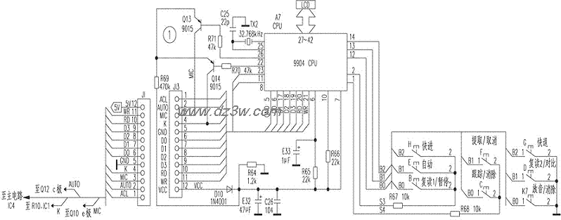 爱得乐EC-892型电脑语言电路图