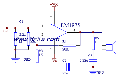 LM1875功放电路电路图