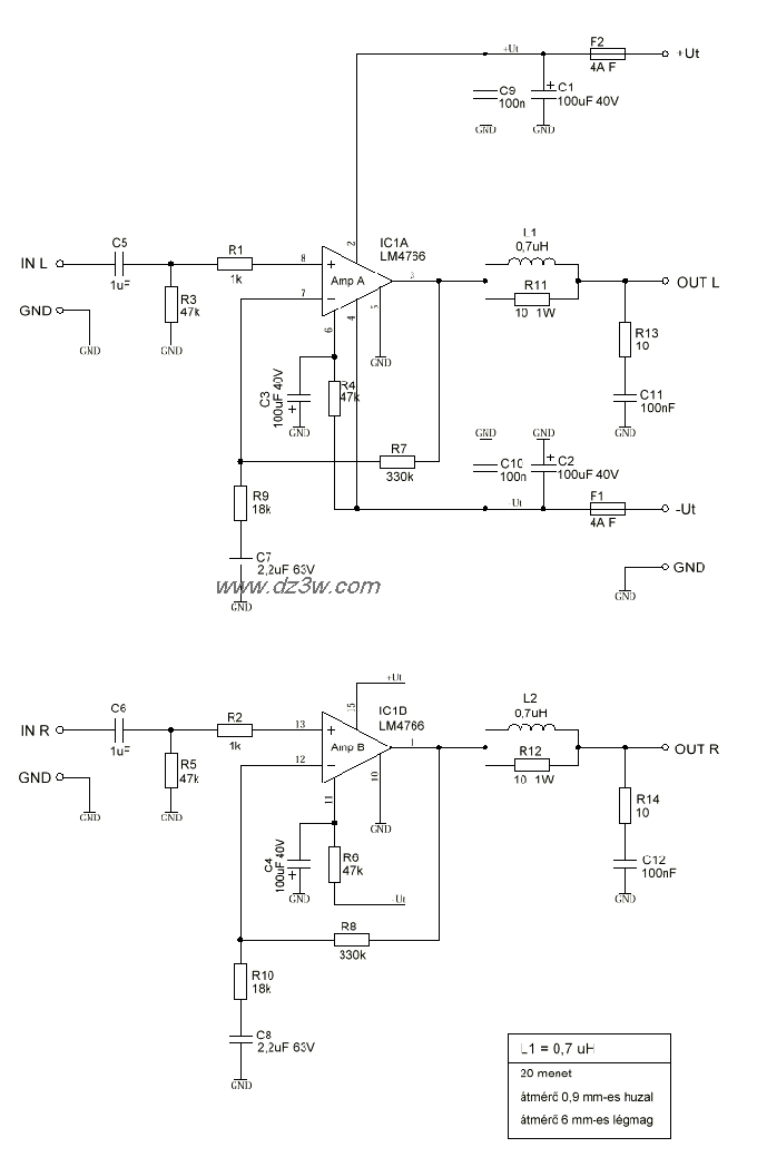 LM4766功放电路图电路图