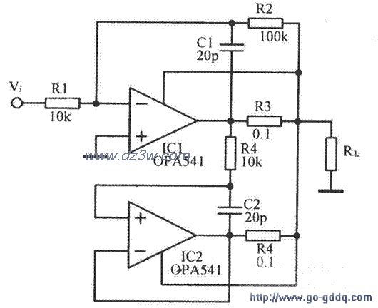 OPA541功率放大电路电路图