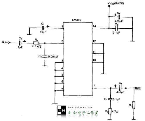 LM380 2W功率放大器