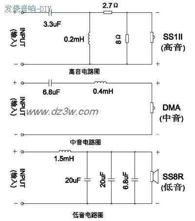 惠威落地箱三号电路图电路图