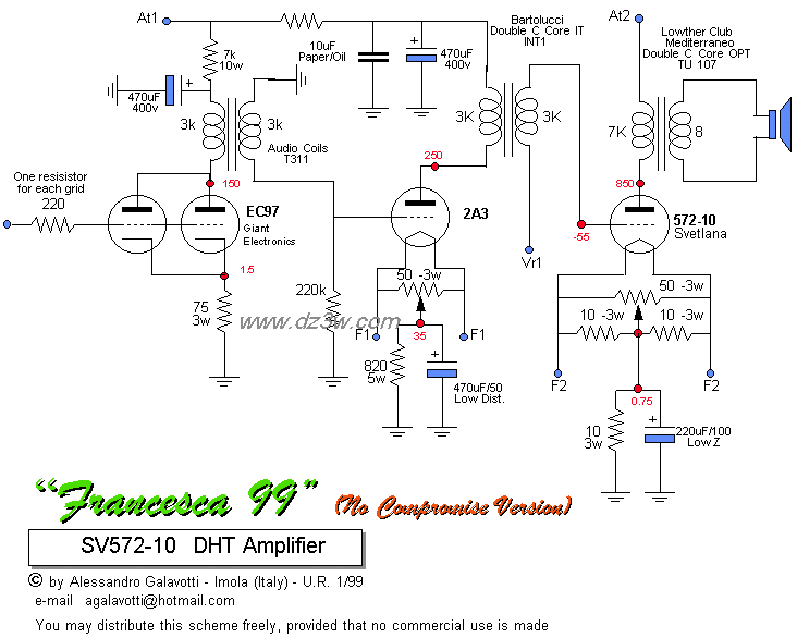 用SV572电子管做的单端甲电路图