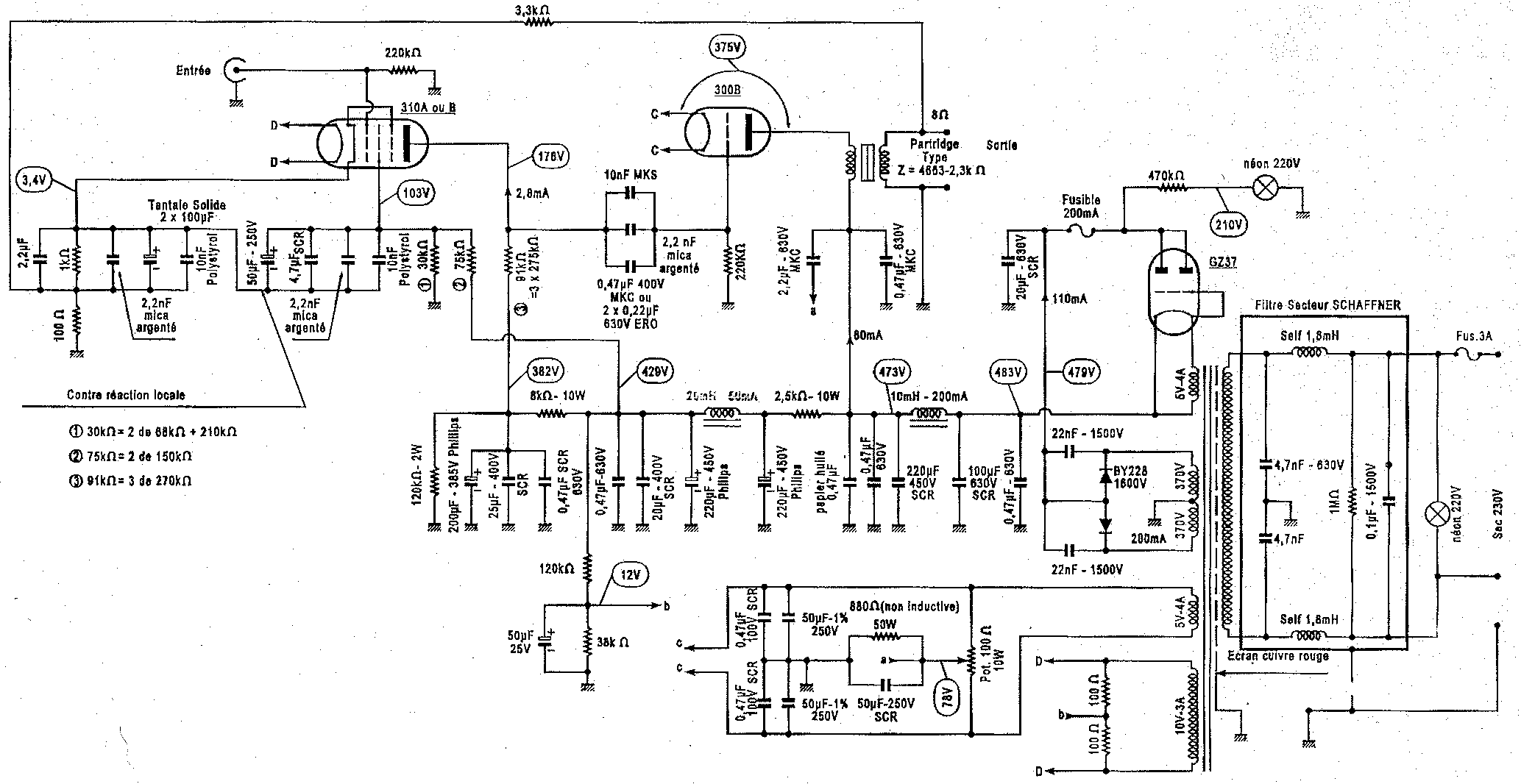 用300B电子管做的推挽功电路图
