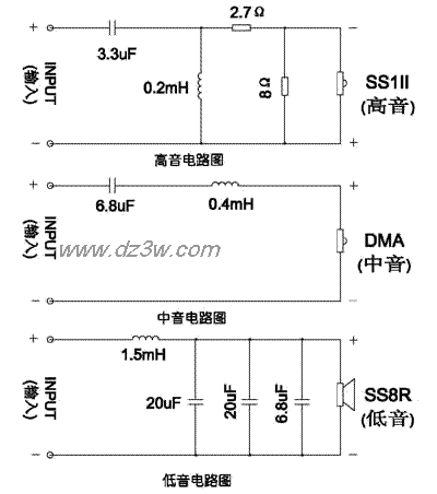 惠威落地箱一号电路图电路图