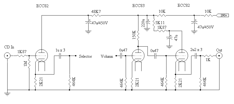 JADIS 前级放大嚣电路图