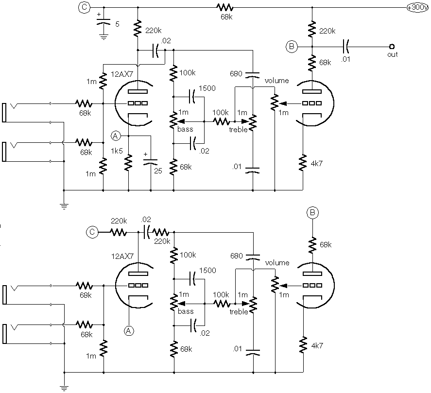 STPRE 前级放大嚣电路图