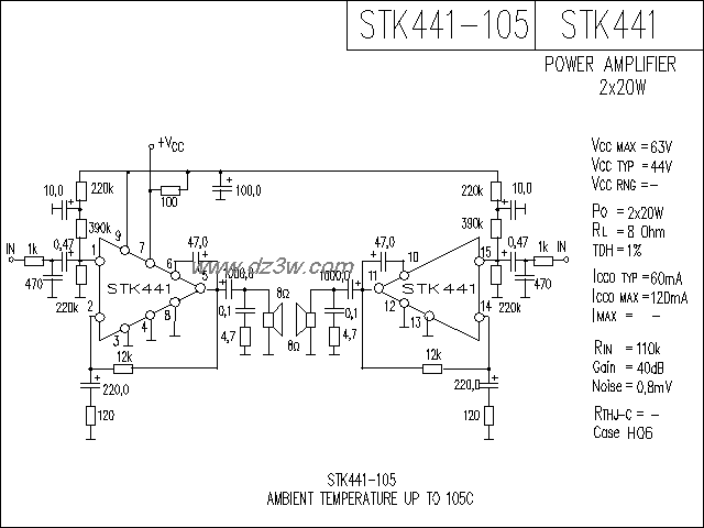 STK441功放电路电路图