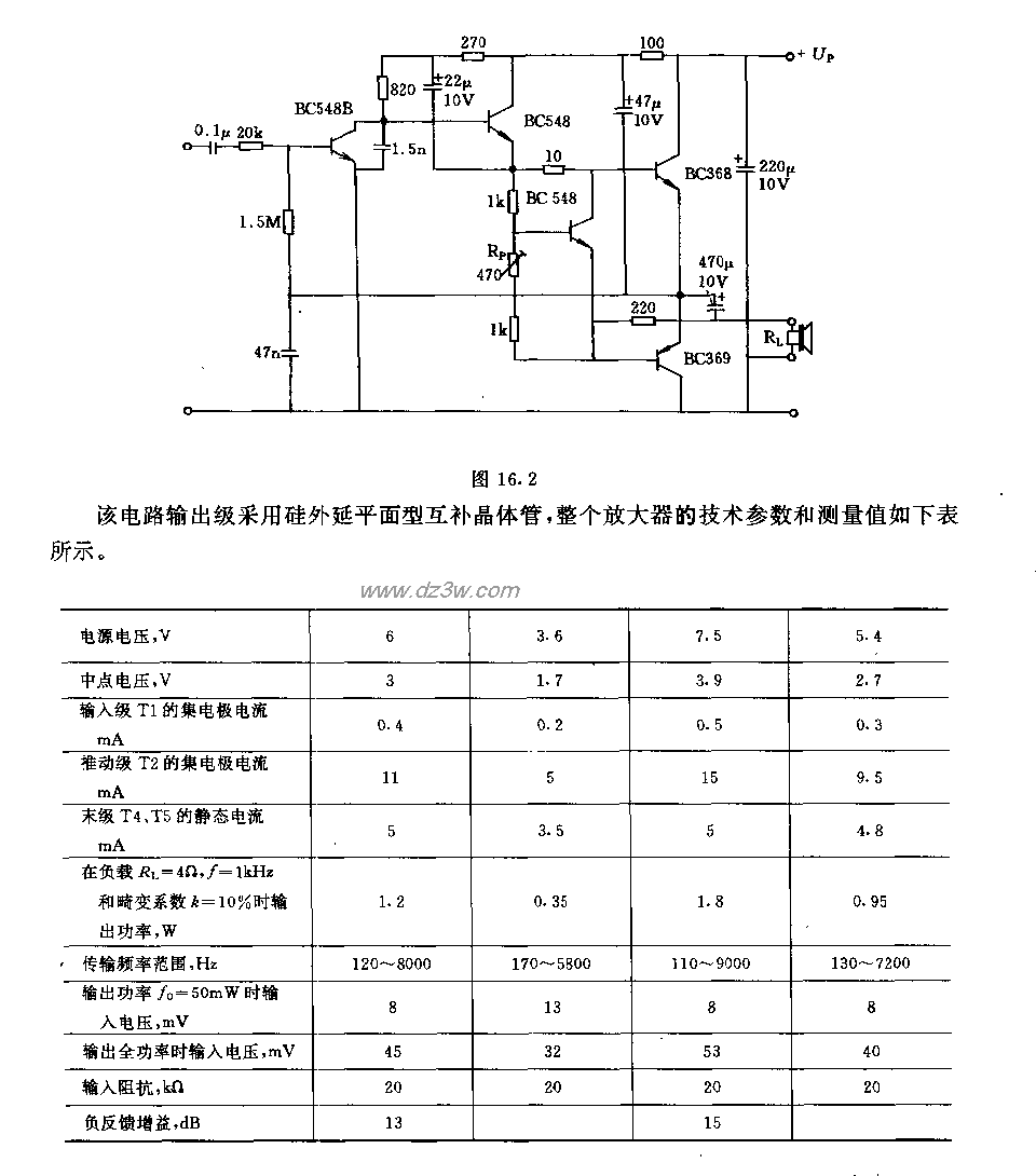 采用低电压电源互补输出电路图