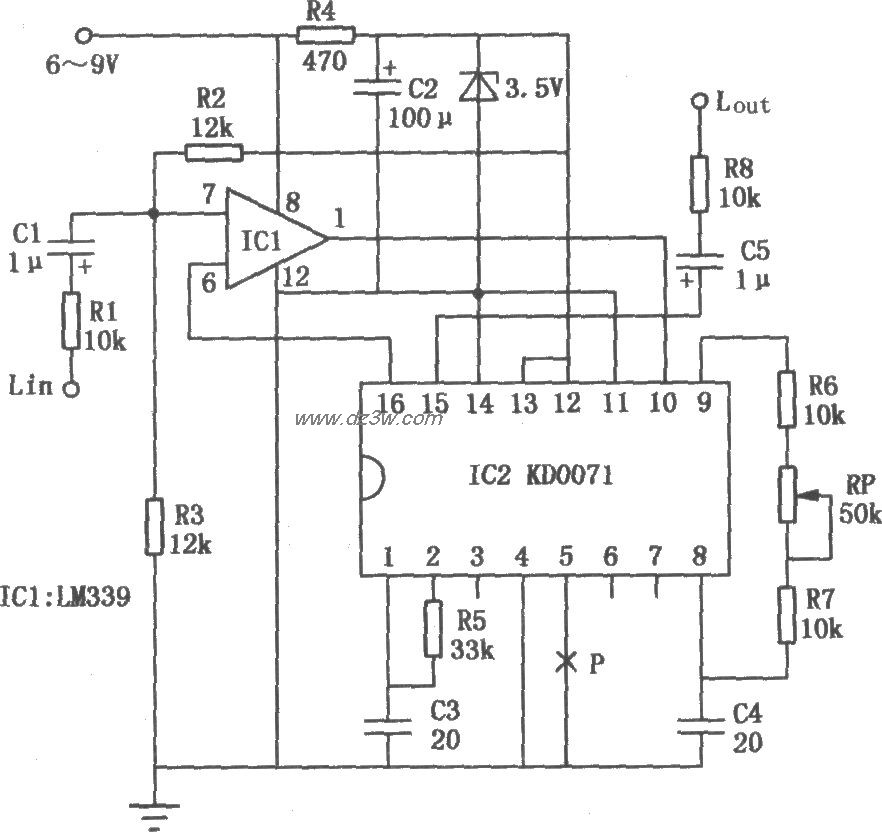 卡拉OK变调电路电路图