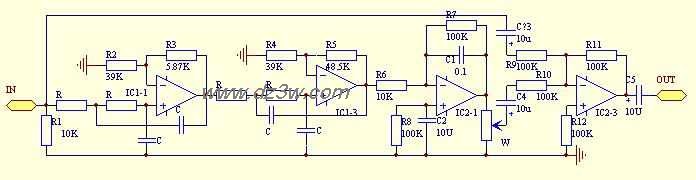 重低音电路电路图