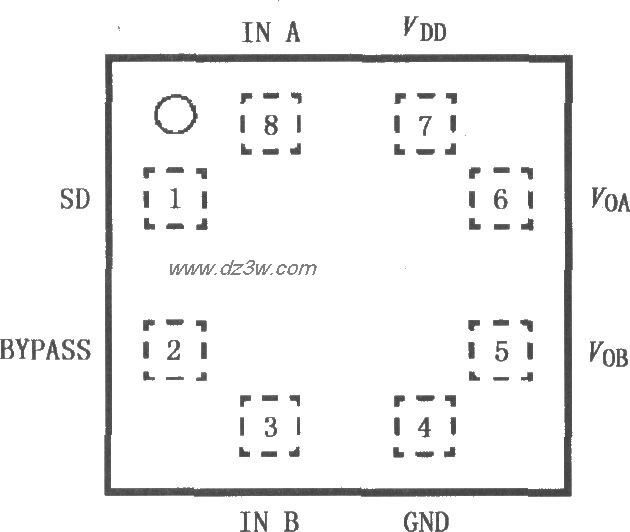 LM4915伪差动单声道耳机电路图