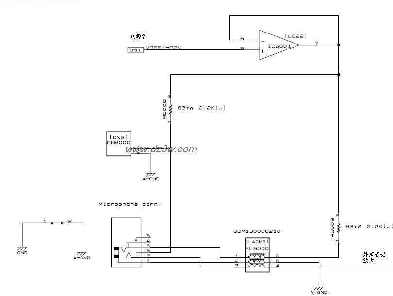 麦克风输入电路电路图