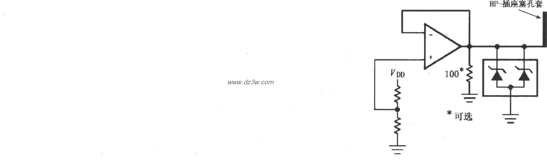 LM4910的静电放电(ESD)保电路图