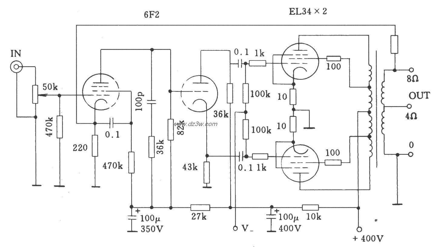 电子管Dynaco ST70功放电电路图