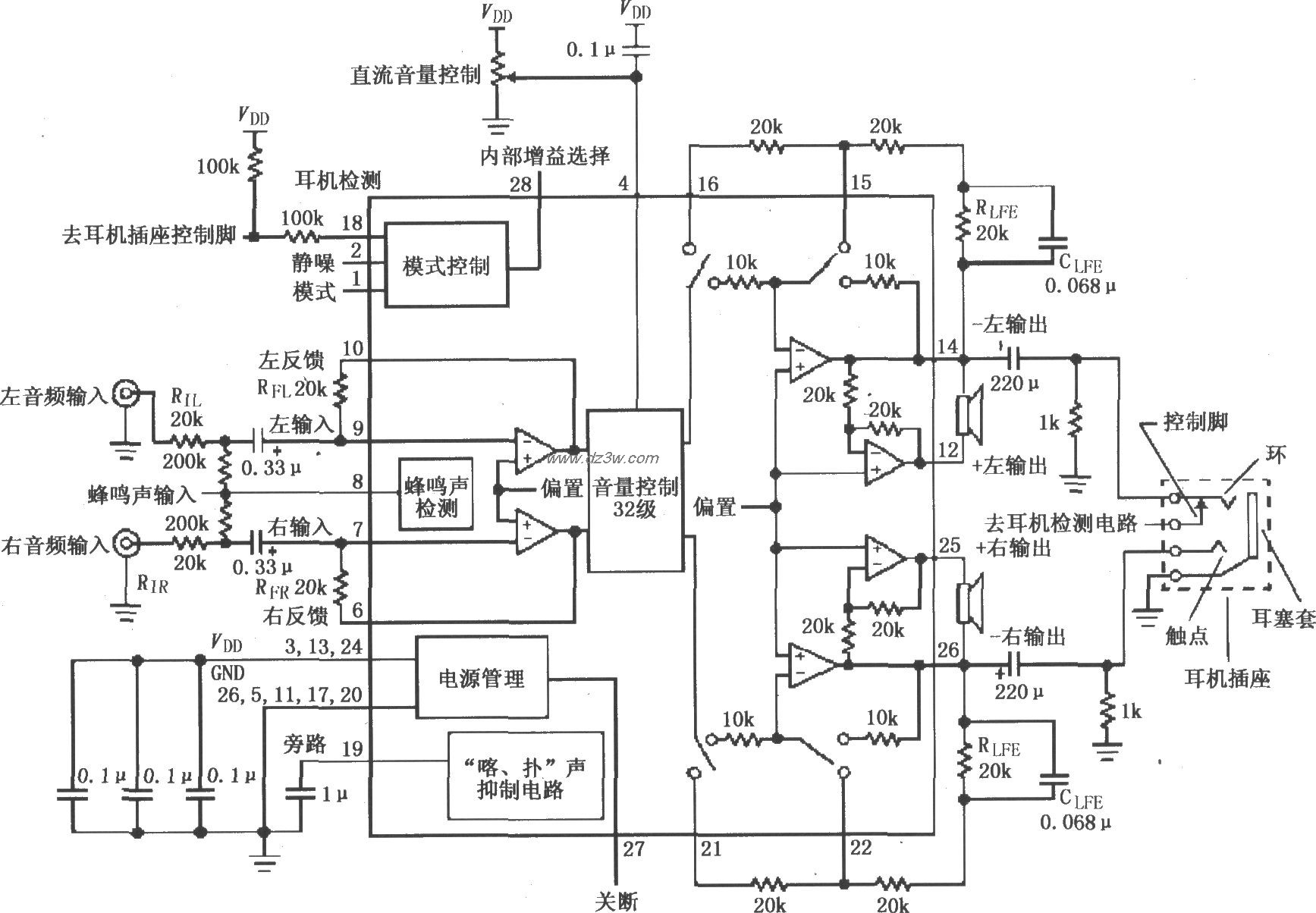 LM4835／4838音频功率放电路图
