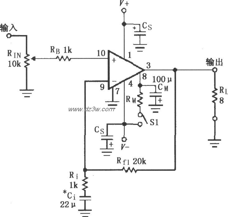 LM3876/3886双电源音频功电路图