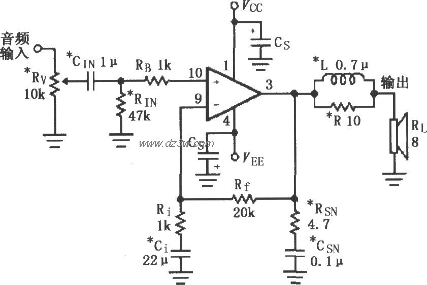 LM4700／4701的辅助音频电路图