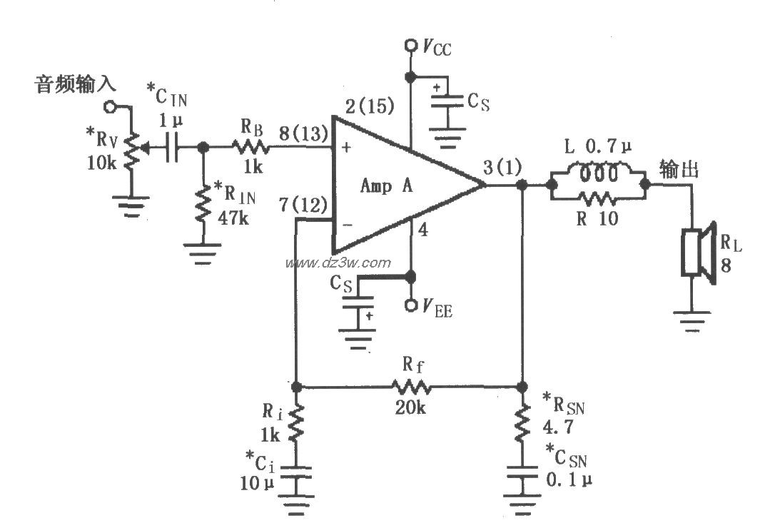 LM4730／4731的辅助音频电路图