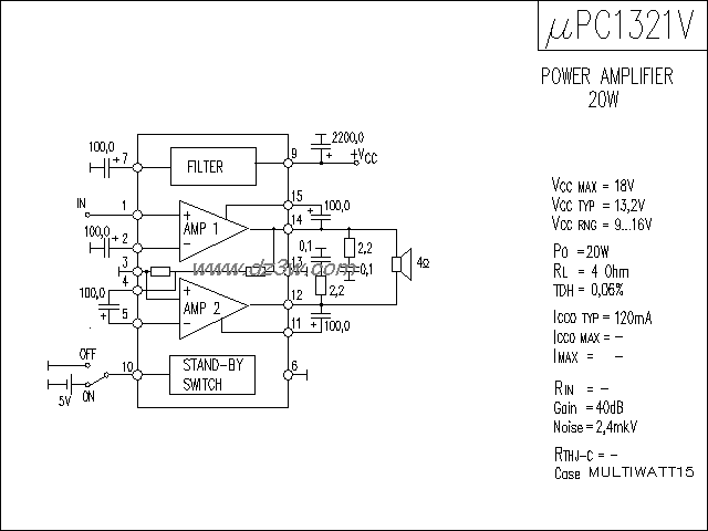 uPC1321V功放电路电路图