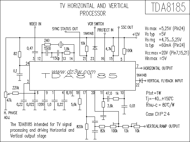 TDA8185功放电路电路图