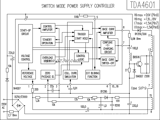 TDA4601功放电路电路图