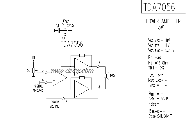 TDA7056功放电路电路图