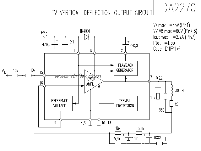 TDA2270功放电路电路图